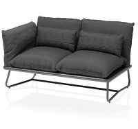 Vorschau: KETTLER GENTLE LOUNGE Outdoor Sofa 6-Sitzer mit Tisch, anthrazit matt/sooty