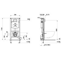 Vorschau: Laufen Ineolink Installationselement mit Spülkasten für Wand-WC