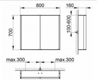 Vorschau: Keuco Royal Match Spiegelschrank für Wandvorbau, 80x70x16cm