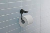 Vorschau: Duravit D-Code Papierrollenhalter ohne Deckel, schwarz matt