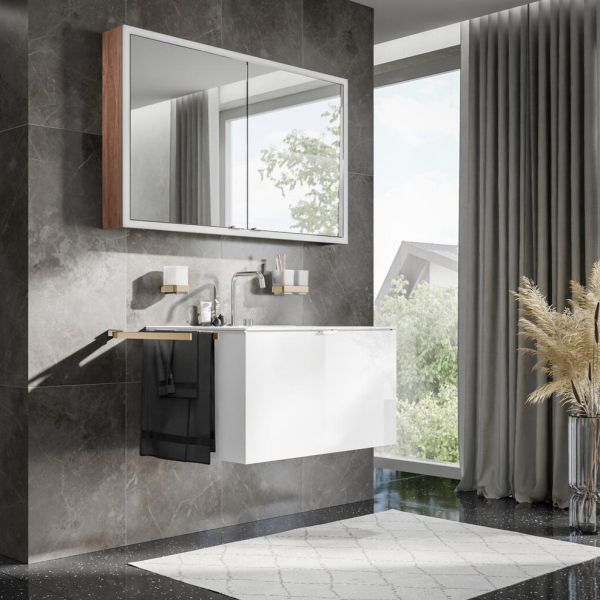 emco loft Handtuchhalter 43cm, zweiarmig, schwenkbar, bronze gebürstet 055001741