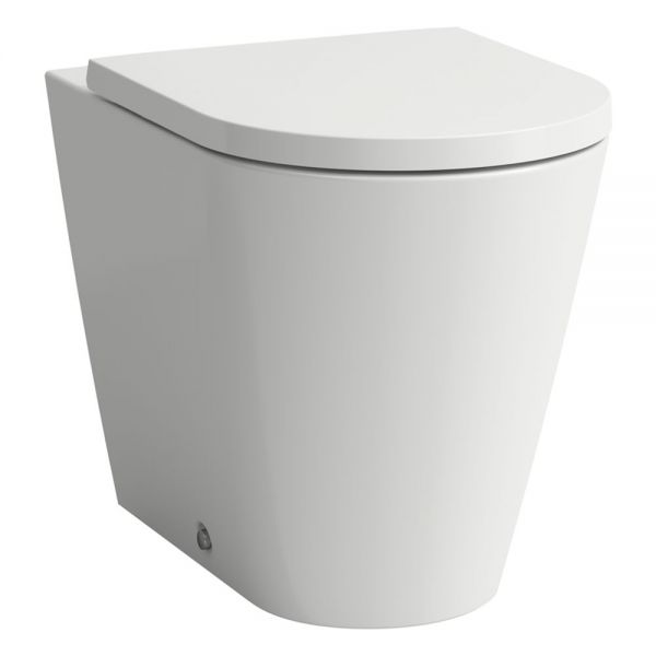 Kartell by Laufen Stand-Tiefspül-WC, spülrandlos, wandbündig, 37x56cm weiß