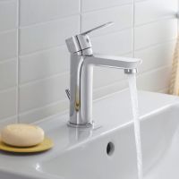 Duravit D-Code Waschtischarmatur mit Zugstangenablaufgarnitur, chrom DC1023001010 