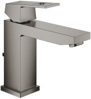 Grohe Eurocube Einhand-Waschtischbatterie mit Ablaufgarnitur, M-Size hard graphite gebürstet 23445AL0