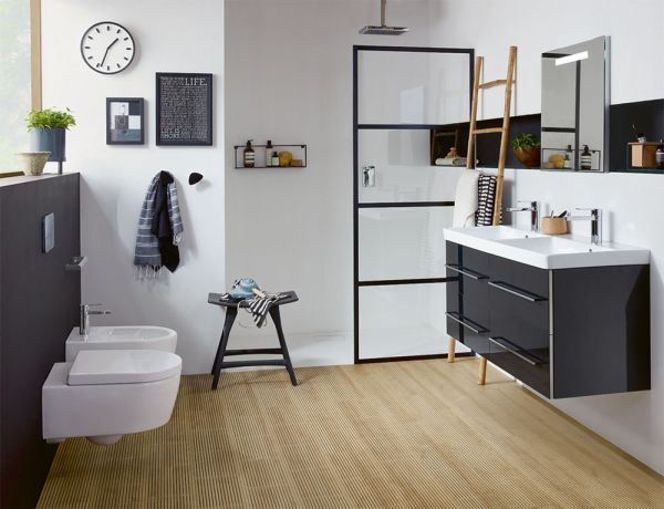 Villeroy&Boch Avento Wand-Tiefspül-WC, spülrandlos mit DirectFlush, inkl. WC-Sitz, Combi-Pack