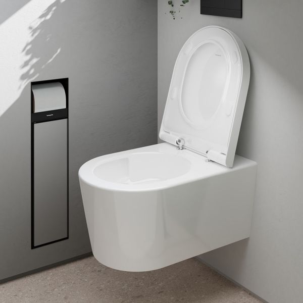 Hansgrohe EluPura S Wand-WC Set spülrandlos mit WC-Sitz, HygieneEffect, weiß