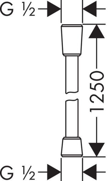 Hansgrohe Isiflex Brauseschlauch 1,25m, schwarz matt