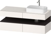 Vorschau: Duravit Qatego Unterschrank für Aufsatzbecken 140x55cm in weiß supermatt Antifingerprint, mit offenem Fach in graphit supermatt Antifingerprint, Ausschnitt rechts QA4766