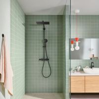 Vorschau: Grohe Vitalio Joy+ CoolTouch System 350x230 Duschsystem mit Thermostat, Aufputz, schwarz matt