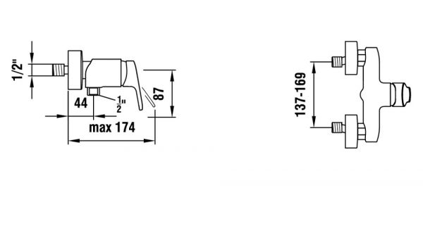 Laufen Citypro Einhand-Duschenmischer mit Zubehör, chrom H3319570041311_1