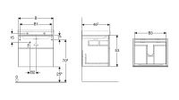 Vorschau: Geberit Xeno² Waschtischunterschrank 88x53cm, 2 Schubladen_2