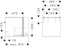 Vorschau: hansgrohe Xilesa E Unterschrank 48x47cm für Handwaschbecken mit 1 Schubkasten
