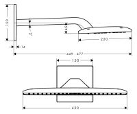 Hansgrohe Raindance E 420 Air 2jet Kopfbrause mit Brausearm 38,5cm, chrom 27373000