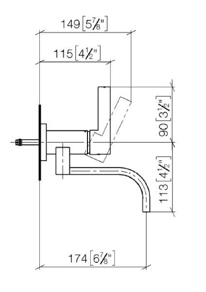 Dornbracht MEM Waschtisch-Wand-Einhandbatterie ohne Ablaufgarnitur 36805782-00