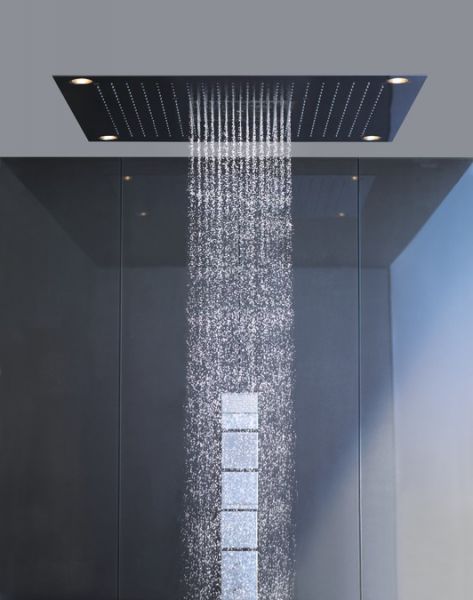 Axor ShowerHeaven Kopfbrause 97x97cm 3jet mit Licht, edelstahl