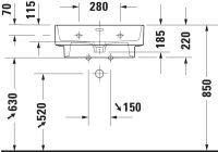 Vorschau: Duravit Balcoon Waschtisch 60x48 D-Form, clay terra matt