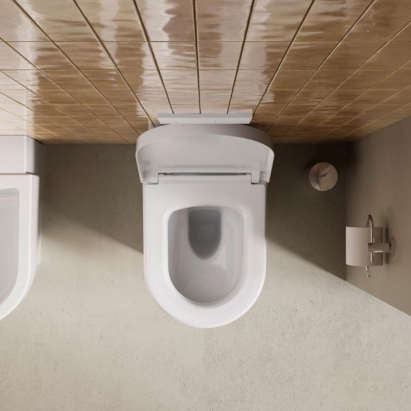 Duravit Balcoon Stand-WC, Abgang waagerecht, rimless, weiß
