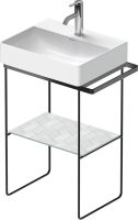 Duravit DuraSquare Metallkonsole bodenstehend/Wandmontage zu Waschtisch 235650, schwarz ma