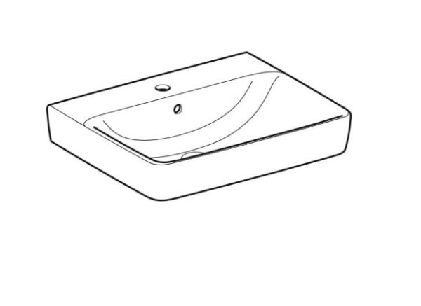 Geberit Renova Plan Waschtisch mit 1 Hahnloch, mit Überlauf, 60x48cm, weiß 501636001_2