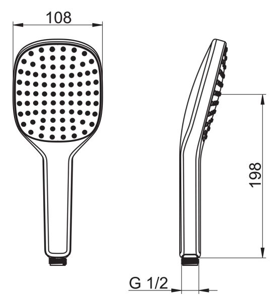 Hansa Hansaactivejet Style Handbrause soft edge, 10,8cm, weiß/chrom