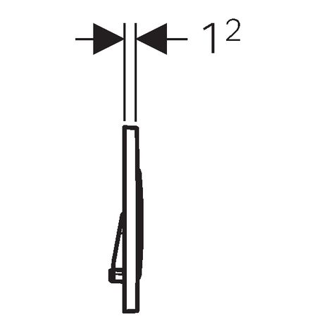 Geberit Sigma20 Betätigungsplatte für 2-Mengen-Spülung, chrom/chrom matt