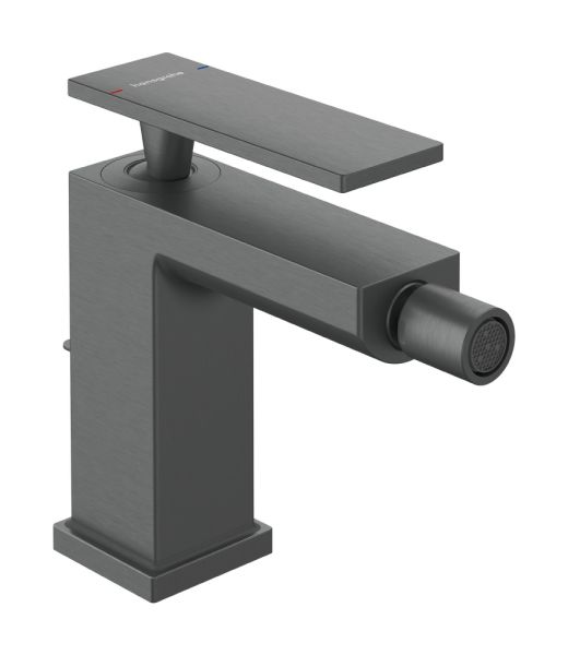 hansgrohe Tecturis E Bidetmischer mit Zugstangen-Ablaufgarnitur, brushed black chrome