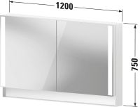 Vorschau: Duravit Qatego Spiegelschrank 120x75cm, mit 2 Türen und Nischenbeleuchtung, dimmbar