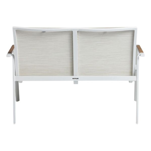 KETTLER DINING DIAMOND Lounge 2er Bank weiß matt/ beige 0103940-5800