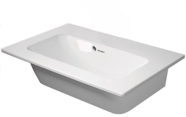 Duravit ME by Starck Waschtisch rechteckig 63x40cm, mit Überlauf, ohne Hahnloch, weiß seidenmatt