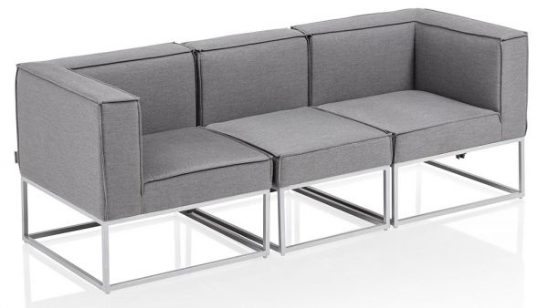 KETTLER MODENA MODULAR Casual Dining Eckteil Sunbrella silber flanelle 0106838-7100 6