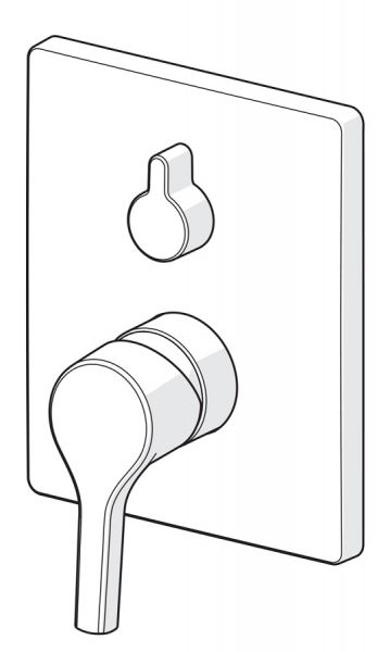 Hansa Hansapaleno Wannen- und Brausearmatur Fertigmontageset, Rosette eckig, chrom