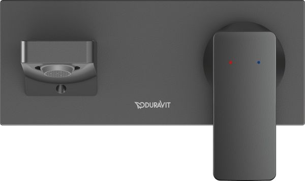 Duravit Manhattan Einhebel-Waschtischarmatur Unterputz für Wandmontage, schwarz MH1070004046
