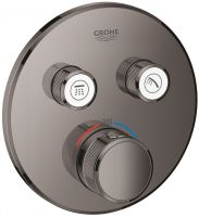 Vorschau: Grohe Grohtherm SmartControl Thermostat mit 2 Absperrventilen, wassersparend, hard graphite