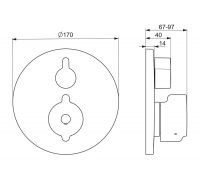 Vorschau: Hansa Hansaclinica Duscharmatur mit Thermostat, chrom