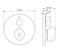 Vorschau: Hansa Hansaclinica Fertigmontageset Brause-Thermostat-Batterie, mit Funktionseinheit, chrom