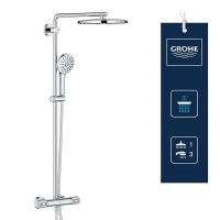 Vorschau: Grohe Vitalio Joy+ System 280 Duschsystem AquaBooster & Strahlarten
