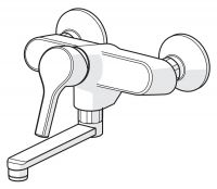 Vorschau: Hansa Hansapaleno Waschtisch-Einhand-Wandbatterie, Ausladung 242mm, chrom