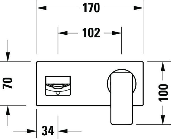 Duravit Manhattan Einhebel-Waschtischarmatur Unterputz für Wandmontage, chrom MH1070004010