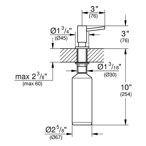 Grohe Cosmopolitan Seifenspender / Spülmittelspender, Vorratsbehälter 0,5 Liter, supersteel