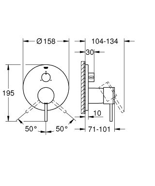 Grohe Atrio Einhandbatterie/Duscharmatur 3 Verbraucher