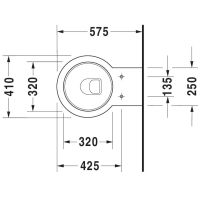 Vorschau: Duravit Starck 1 Wand-WC 57,5x41cm, rund, Durafix, weiß