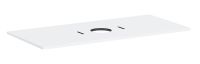 hansgrohe Xilesa E Konsole 118x55cm für Aufsatzwaschtisch mittig ohne Hahnloch weiß matt 54277700