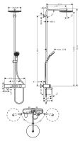 Vorschau: Hansgrohe Pulsify S Showerpipe 260 1jet mit Wannenthermostat ShowerTablet Select 400, chrom