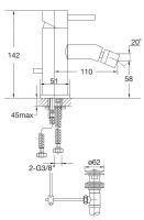 Vorschau: Steinberg Serie 100 Bidet-Enhebelmischer Ausladung 110mm