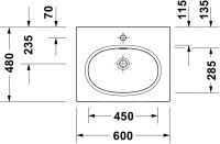Vorschau: Duravit Balcoon Waschtisch 60cm, weiß
