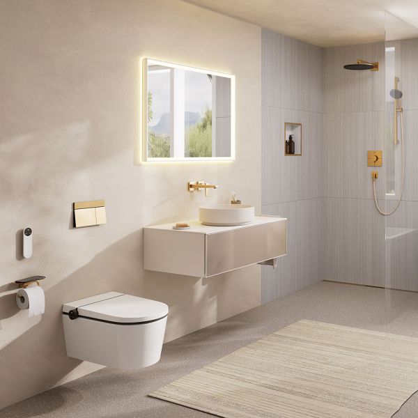 hansgrohe Xevolos E Waschtischunterschrank 98x55cm für Aufsatzwaschtisch mit Konsole, 1 Schubkasten