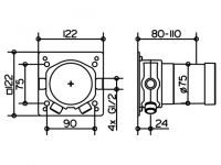 Vorschau: Keuco IXMO UP Funktionseinheit für Thermostatarmatur DN 15