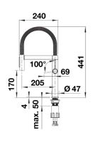 Vorschau: Blanco Culina-S II Mini Küchenarmatur, PVD Steel