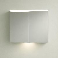 Burgbad Sinea 3.0 LED-Spiegelschrank 90x80cm, obere LED-Wellenform links SHFD090L