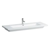 Laufen Living Square Doppel-Waschtisch unterbaufähig, 130x48cm, weiß